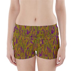 Decorative Pattern  Boyleg Bikini Wrap Bottoms