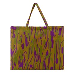 Decorative Pattern  Zipper Large Tote Bag