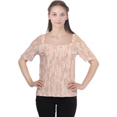 Pink Pattern Women s Cutout Shoulder Tee