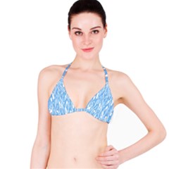 Blue Pattern Bikini Top by Valentinaart