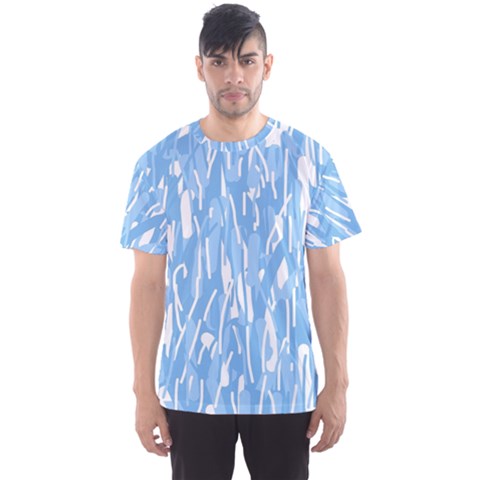 Blue Pattern Men s Sport Mesh Tee by Valentinaart