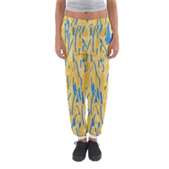 Yellow And Blue Pattern Women s Jogger Sweatpants