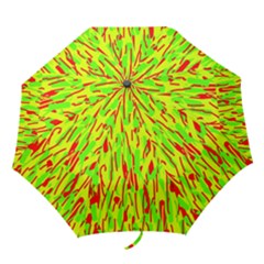 Green And Red Pattern Folding Umbrellas