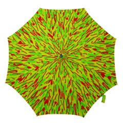 Green And Red Pattern Hook Handle Umbrellas (medium)