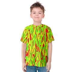 Green And Red Pattern Kid s Cotton Tee