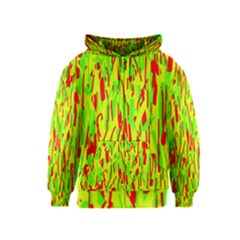 Green And Red Pattern Kids  Zipper Hoodie by Valentinaart