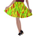 Green and red pattern A-line Skater Skirt View2