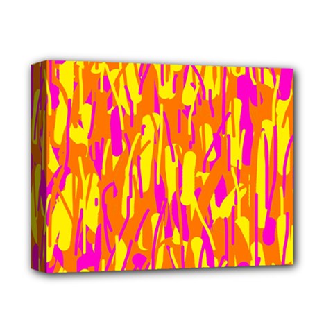 Pink And Yellow Pattern Deluxe Canvas 14  X 11  by Valentinaart