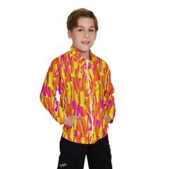 Pink And Yellow Pattern Wind Breaker (kids)