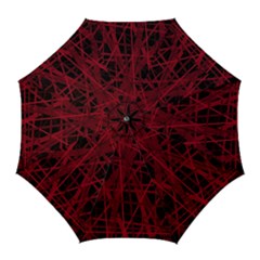 Black And Red Pattern Golf Umbrellas by Valentinaart