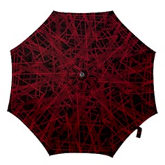 Black And Red Pattern Hook Handle Umbrellas (medium)