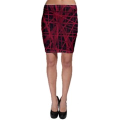 Black And Red Pattern Bodycon Skirt by Valentinaart