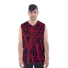 Black And Red Pattern Men s Basketball Tank Top