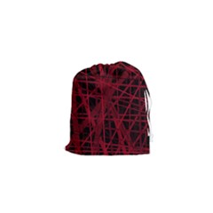 Black And Red Pattern Drawstring Pouches (xs) 