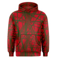 Red Pattern Men s Pullover Hoodie by Valentinaart