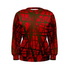 Red Pattern Women s Sweatshirt by Valentinaart