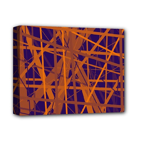 Blue And Orange Pattern Deluxe Canvas 14  X 11  by Valentinaart