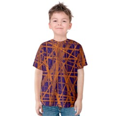 Blue and orange pattern Kid s Cotton Tee