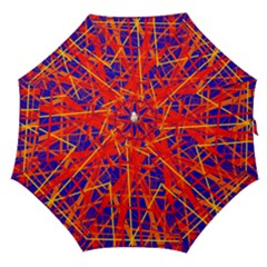 Orange And Blue Pattern Straight Umbrellas