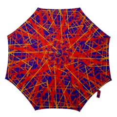 Orange And Blue Pattern Hook Handle Umbrellas (large)