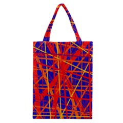 Orange And Blue Pattern Classic Tote Bag by Valentinaart