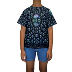 One Woman One Island And Rock On Kid s Short Sleeve Swimwear