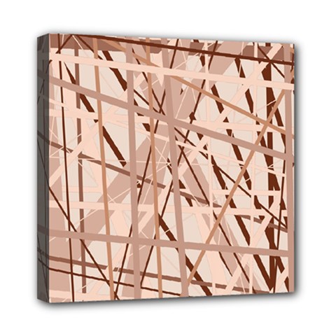 Brown Pattern Mini Canvas 8  X 8  by Valentinaart