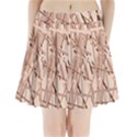 Brown pattern Pleated Mini Mesh Skirt View1