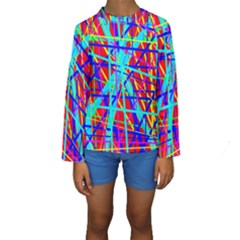 Colorful Pattern Kid s Long Sleeve Swimwear by Valentinaart