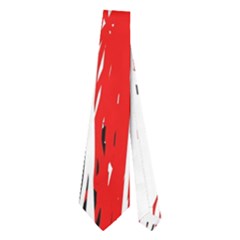 Red, Black And White Pattern Neckties (two Side)  by Valentinaart