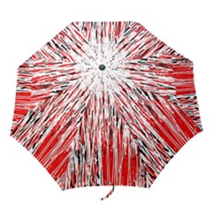 Red, Black And White Pattern Folding Umbrellas