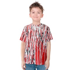 Red, Black And White Pattern Kid s Cotton Tee