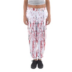 Red, Black And White Pattern Women s Jogger Sweatpants