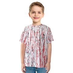 Red, Black And White Pattern Kid s Sport Mesh Tee