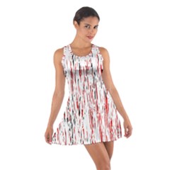 Red, Black And White Pattern Racerback Dresses