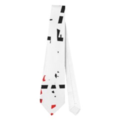 Red, White And Black Pattern Neckties (one Side) 