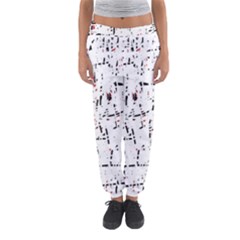 Red, White And Black Pattern Women s Jogger Sweatpants