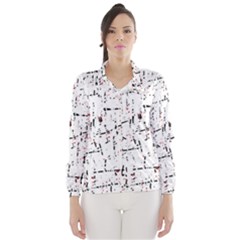 Red, White And Black Pattern Wind Breaker (women)