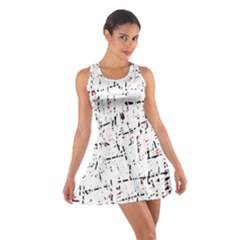 Red, White And Black Pattern Racerback Dresses