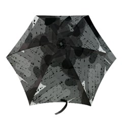 Black And Gray Pattern Mini Folding Umbrellas by Valentinaart