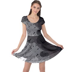 Black And Gray Pattern Cap Sleeve Dresses by Valentinaart