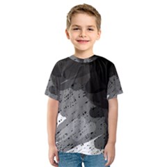 Black And Gray Pattern Kid s Sport Mesh Tee