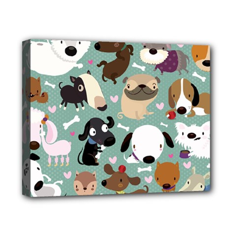 Dog Pattern Canvas 10  X 8 