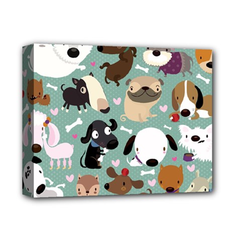 Dog Pattern Deluxe Canvas 14  X 11 