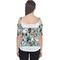 Dog Pattern Women s Cutout Shoulder Tee View2