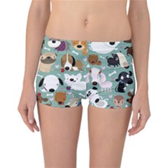 Dog Pattern Reversible Boyleg Bikini Bottoms