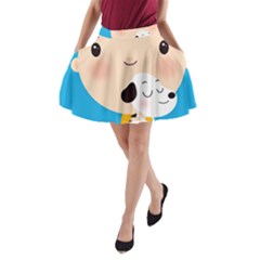 Snoopy A-line Pocket Skirt