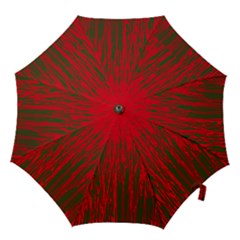 Red And Green Pattern Hook Handle Umbrellas (medium)