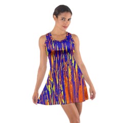 Orange, Blue And Yellow Pattern Racerback Dresses