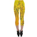 Yellow pattern Capri Leggings  View2